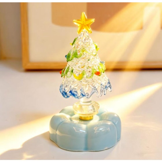 Ignite the Magic of the Season Let the Gentle Glow and Twinkling Lights of This Miniature Tree Fill Your Space with Festive Hope and Whimsical Energy